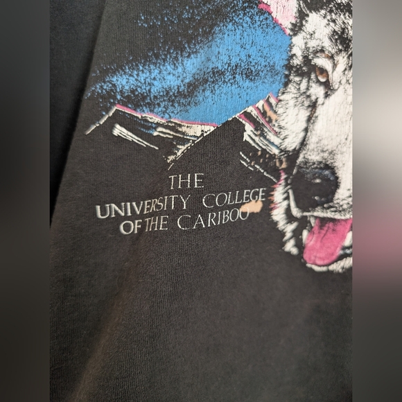 Vintage Black Wolf Graphic Crop Tee - Picture 2 of 4